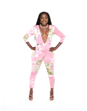 This is a very sexy pink jumpsuit that can be worn for a night of fun you will have people heads turning with this stunning look